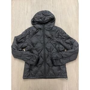 H&M Quilted Puffer Jacket Women’s XS Hooded Black